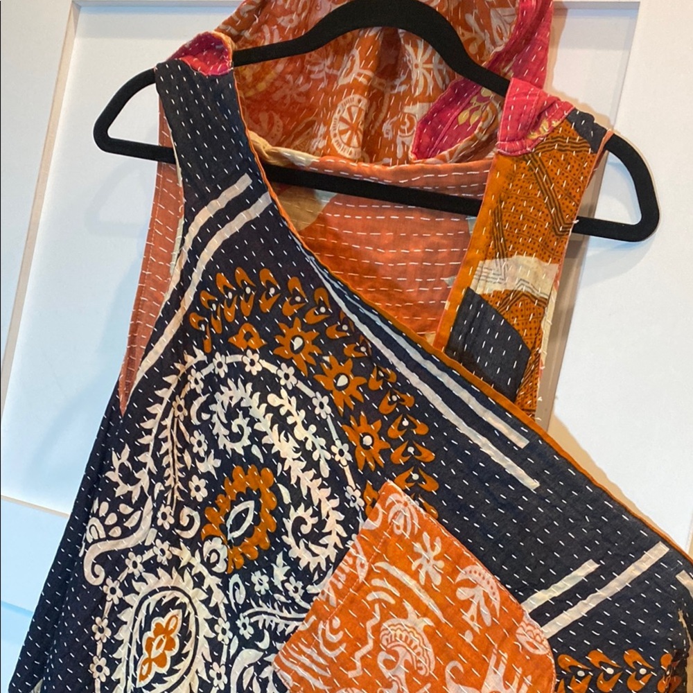 Kantha Bae reversible hooded vest